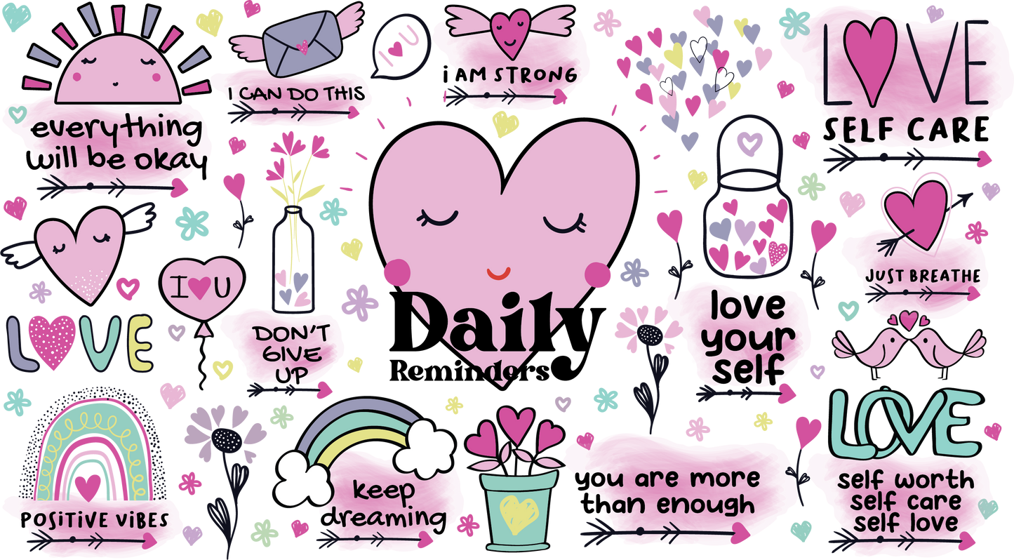 43 - Daily Reminders Heart UV DTF