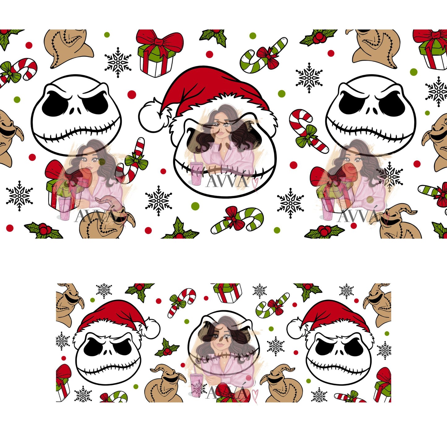 341 - Santa Jack 40oz UV DTF Tumbler Wrap