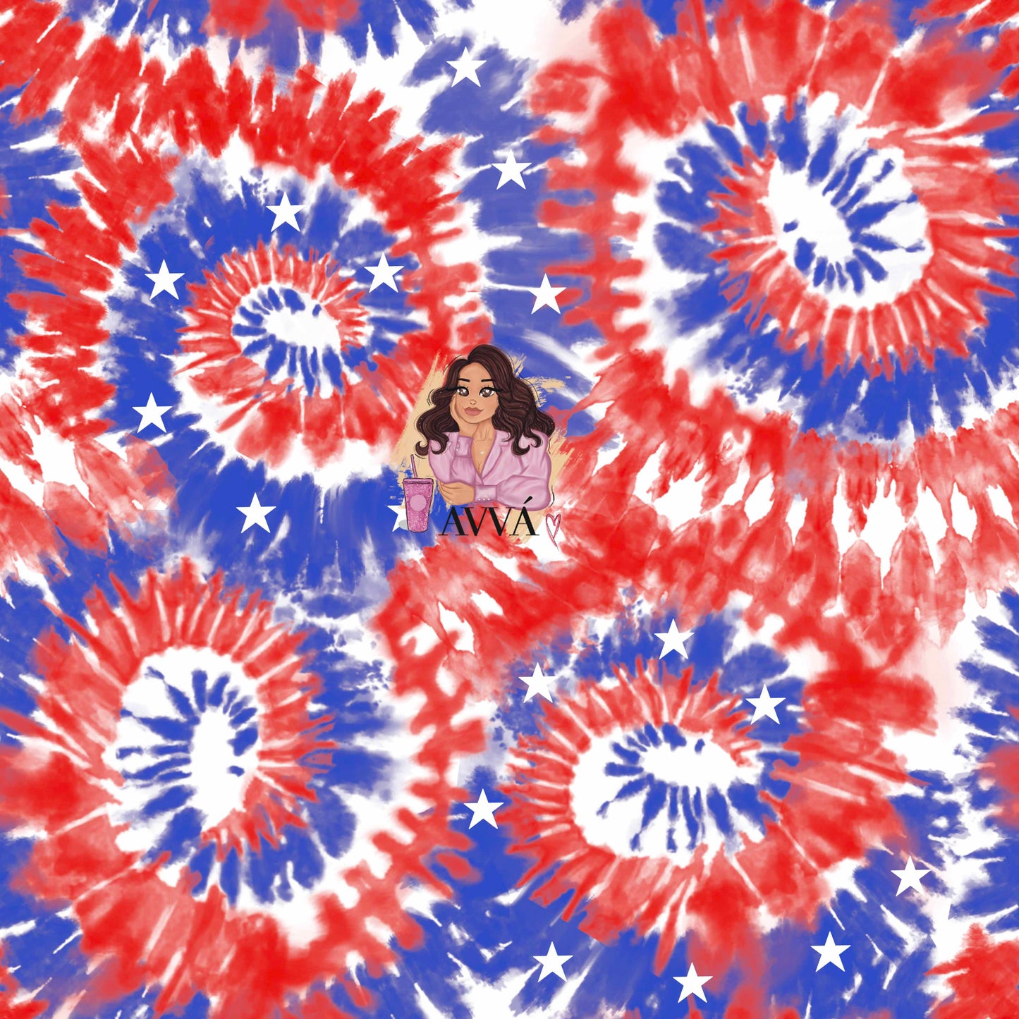 4th of July Tie Dye 12x12