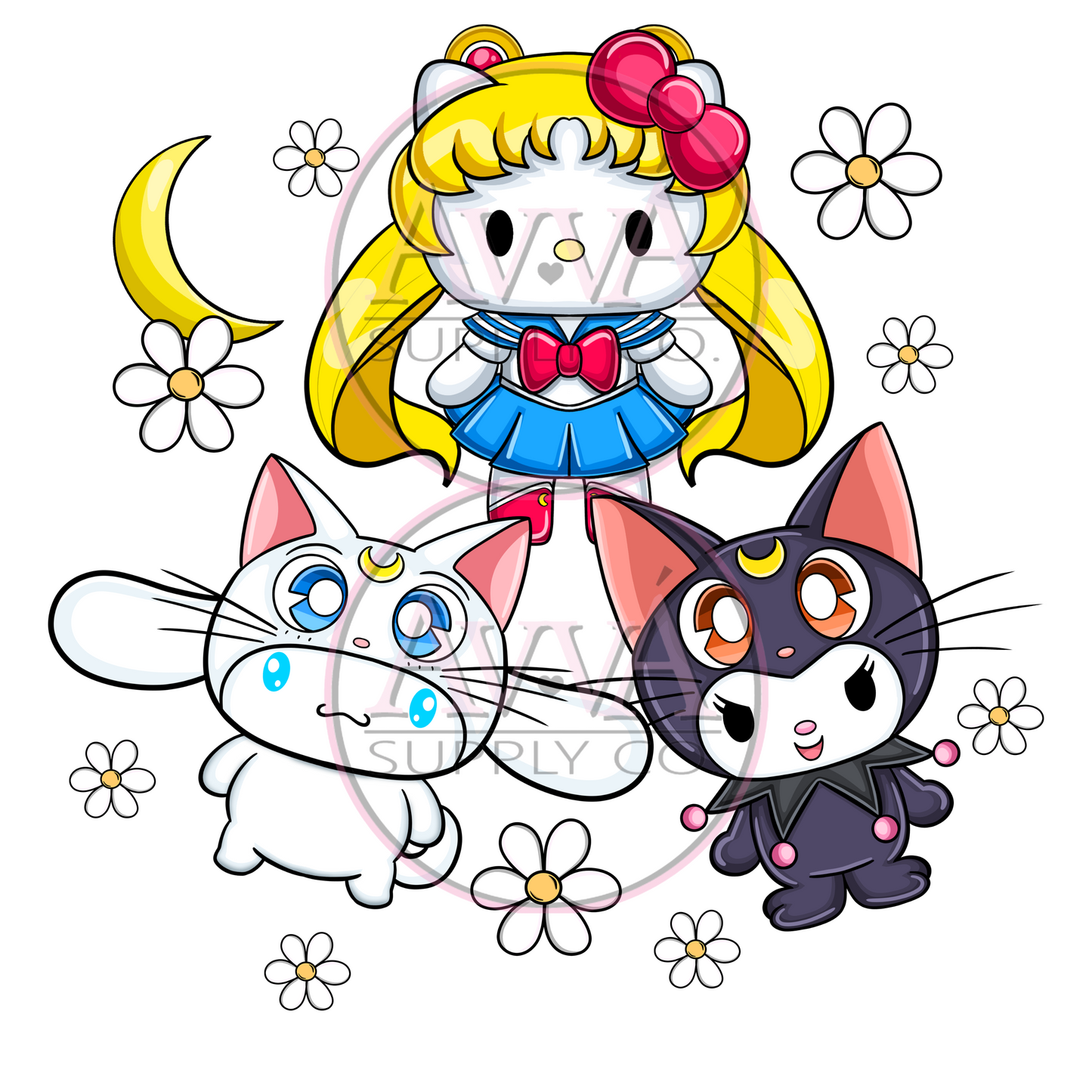 786 - Sailor Moon Kitty - Vinyl + Decal