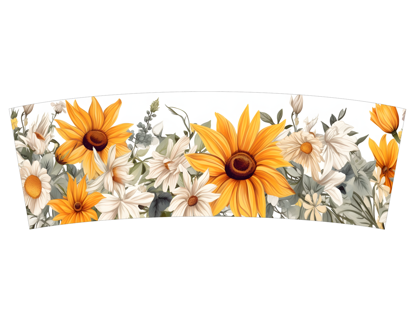 345 - Dreamy Sunflowers 40oz UV DTF Tumbler Wrap