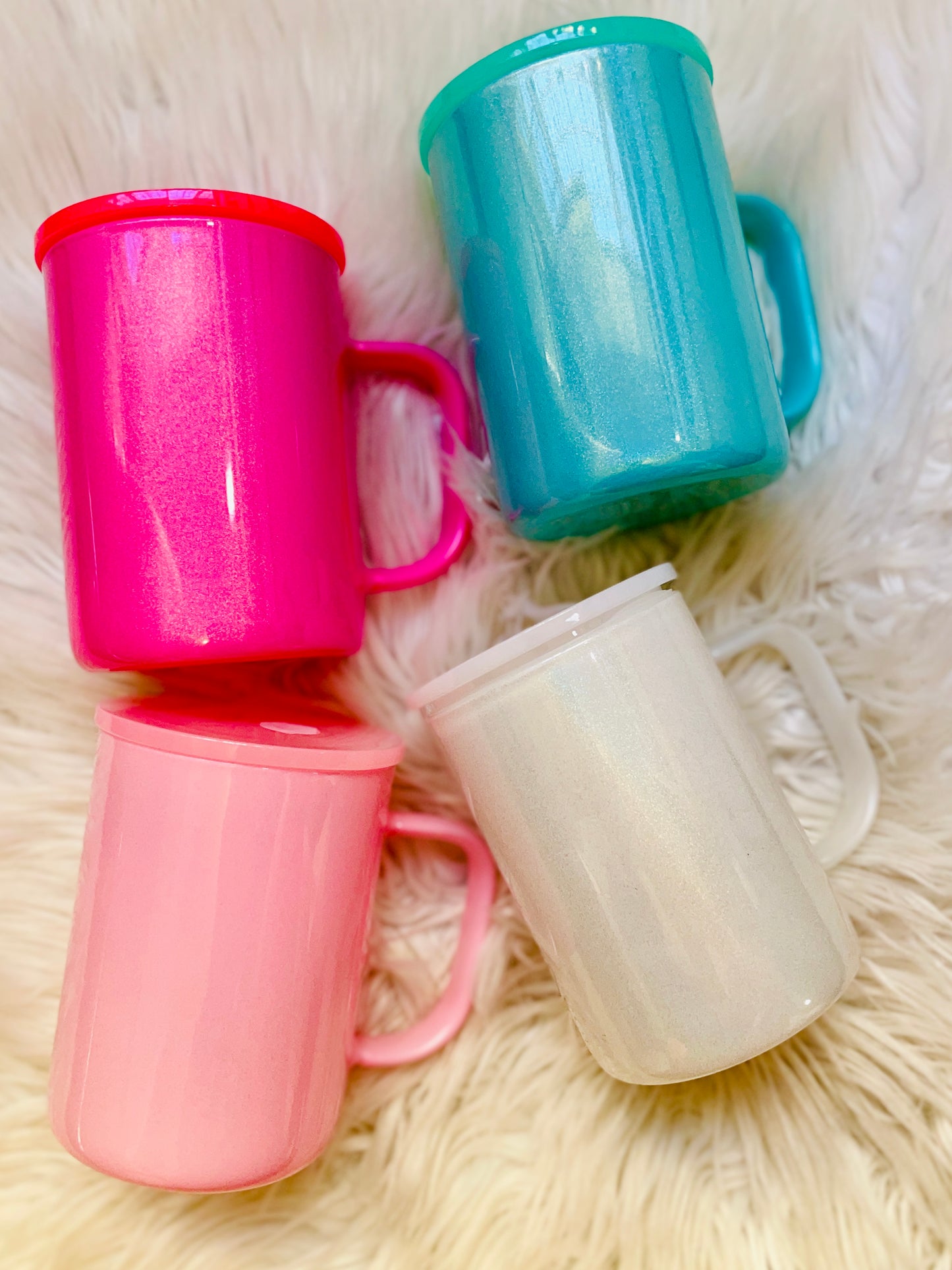 Shimmer Macaron Glass Mugs