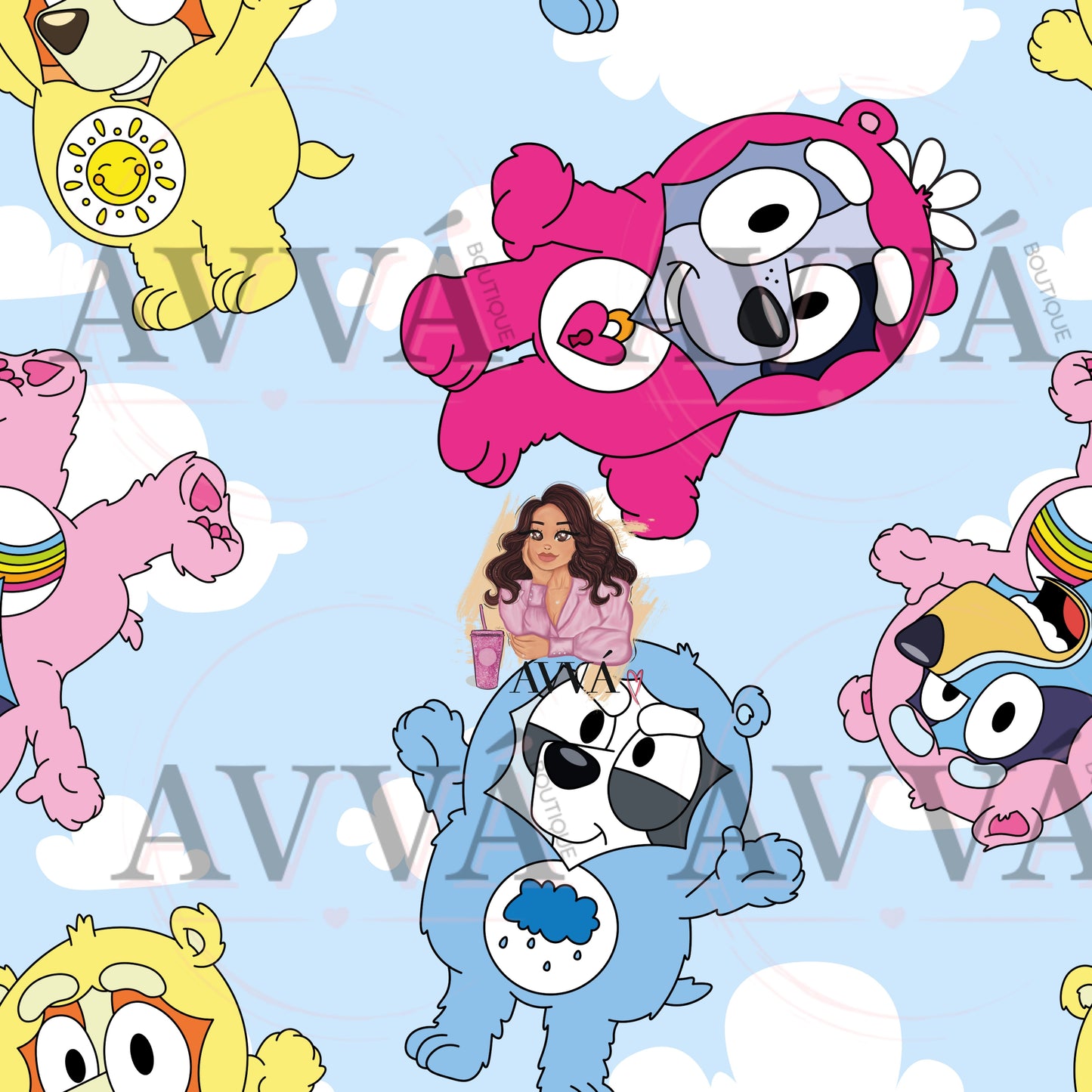 Blue Heeler Bear- Vinyl + Decal + Wrap