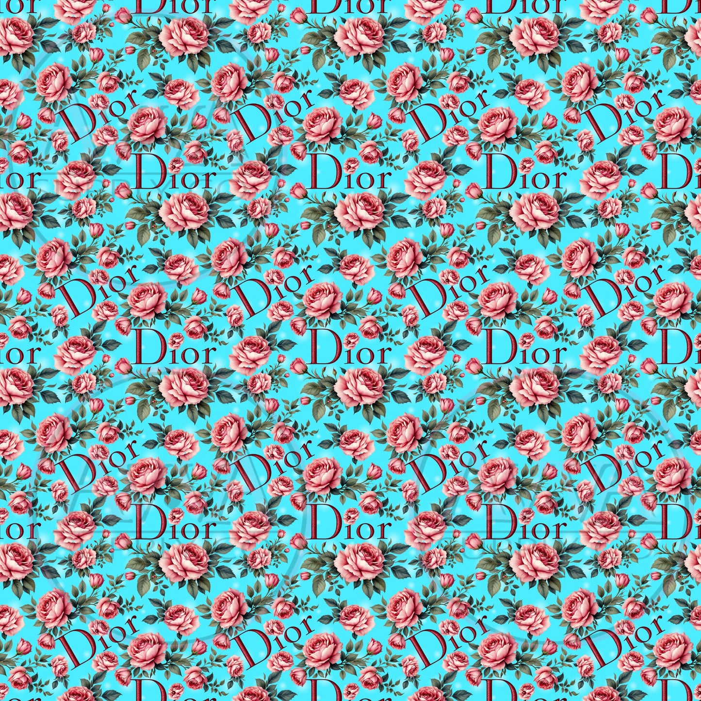 806 - Bougie Blue Flowers - Vinyl