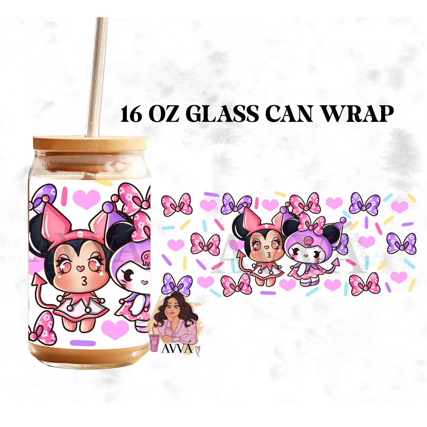 654 - BunnyMouse 16oz Can Wrap