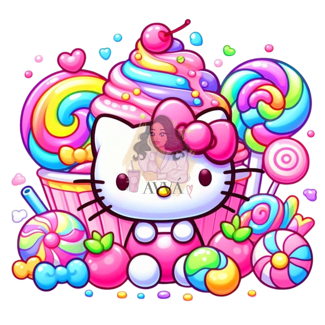 668 - Candy Kitty Decal