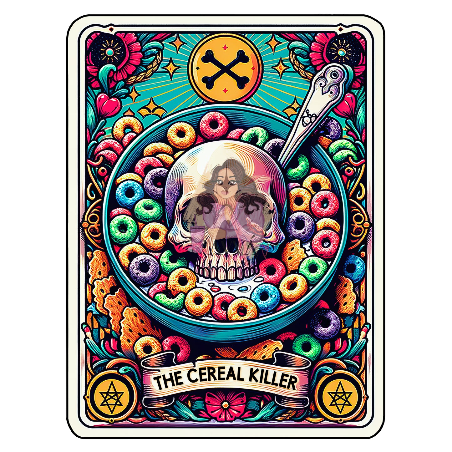 658 - Cereal Killer Tarot Decal