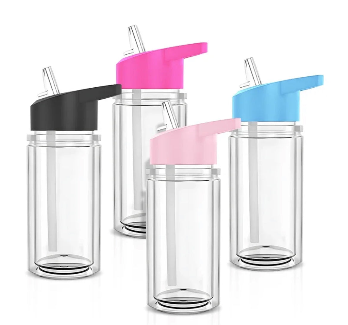 10oz/15oz Snow Globe Acrylic Plastic Cans w sports handle (Kid Friendly)