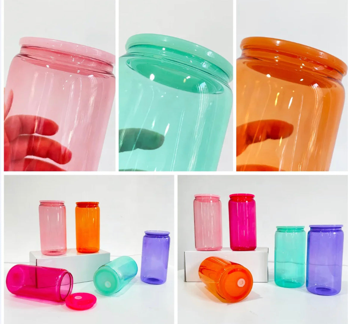 16oz Jelly Glass Cans