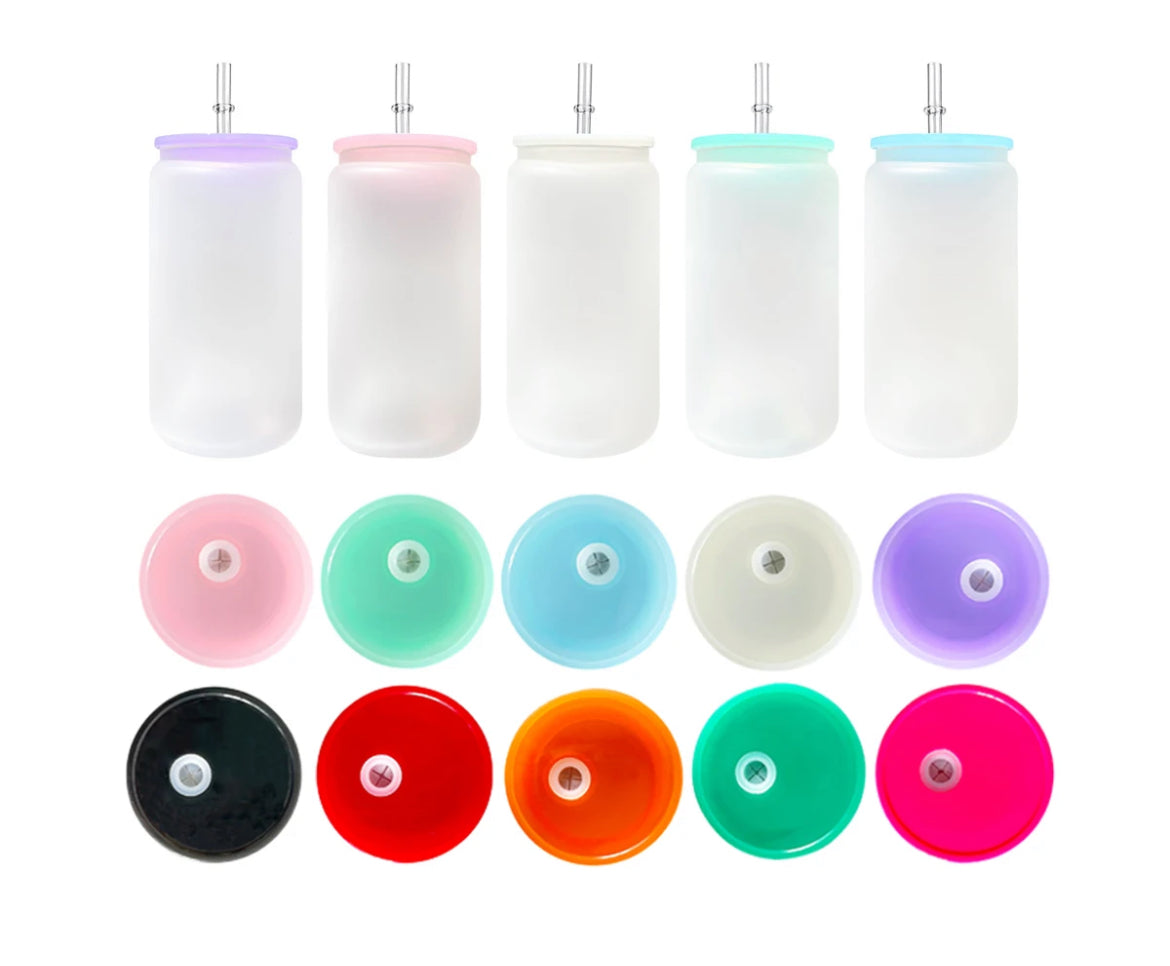 Plastic PP Acrylic 16oz Glass Can Lid