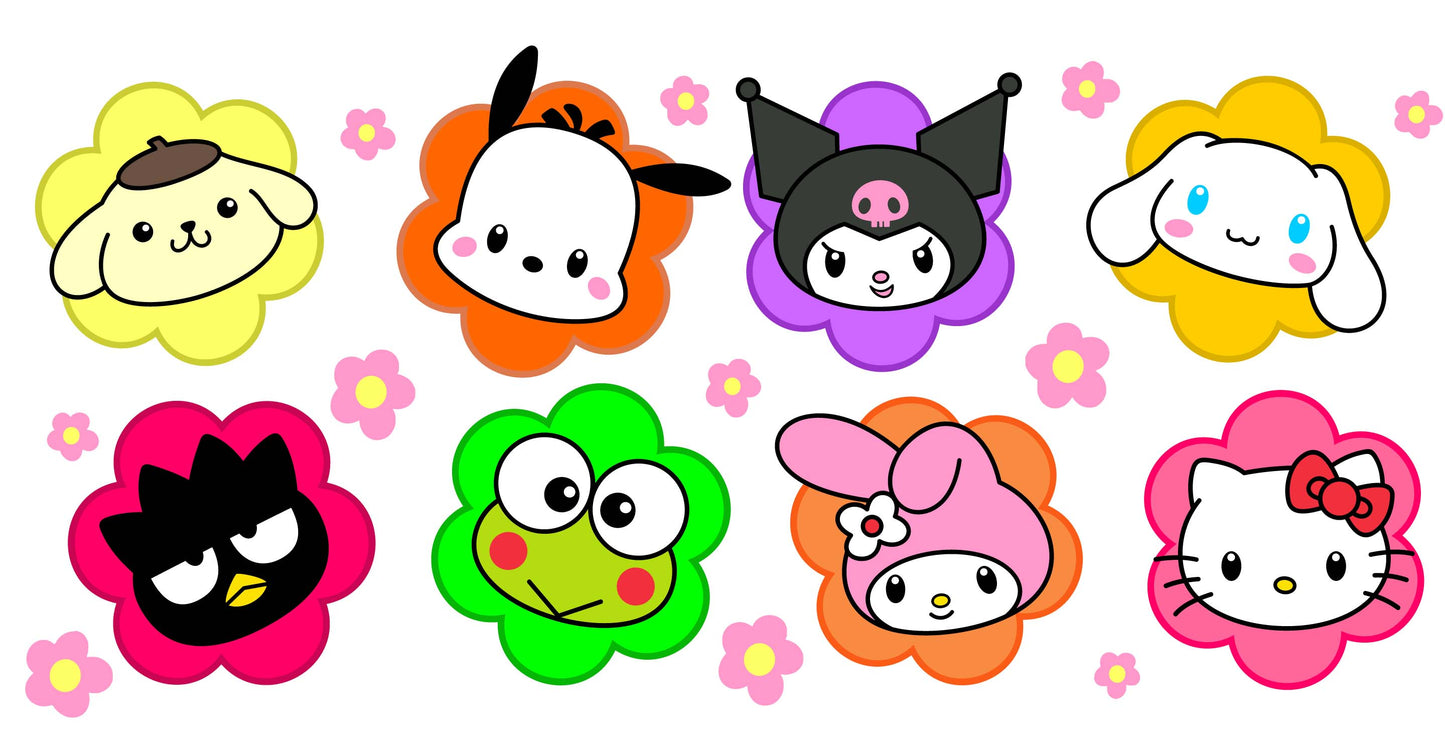 77 - HK Friends Floral UV DTF