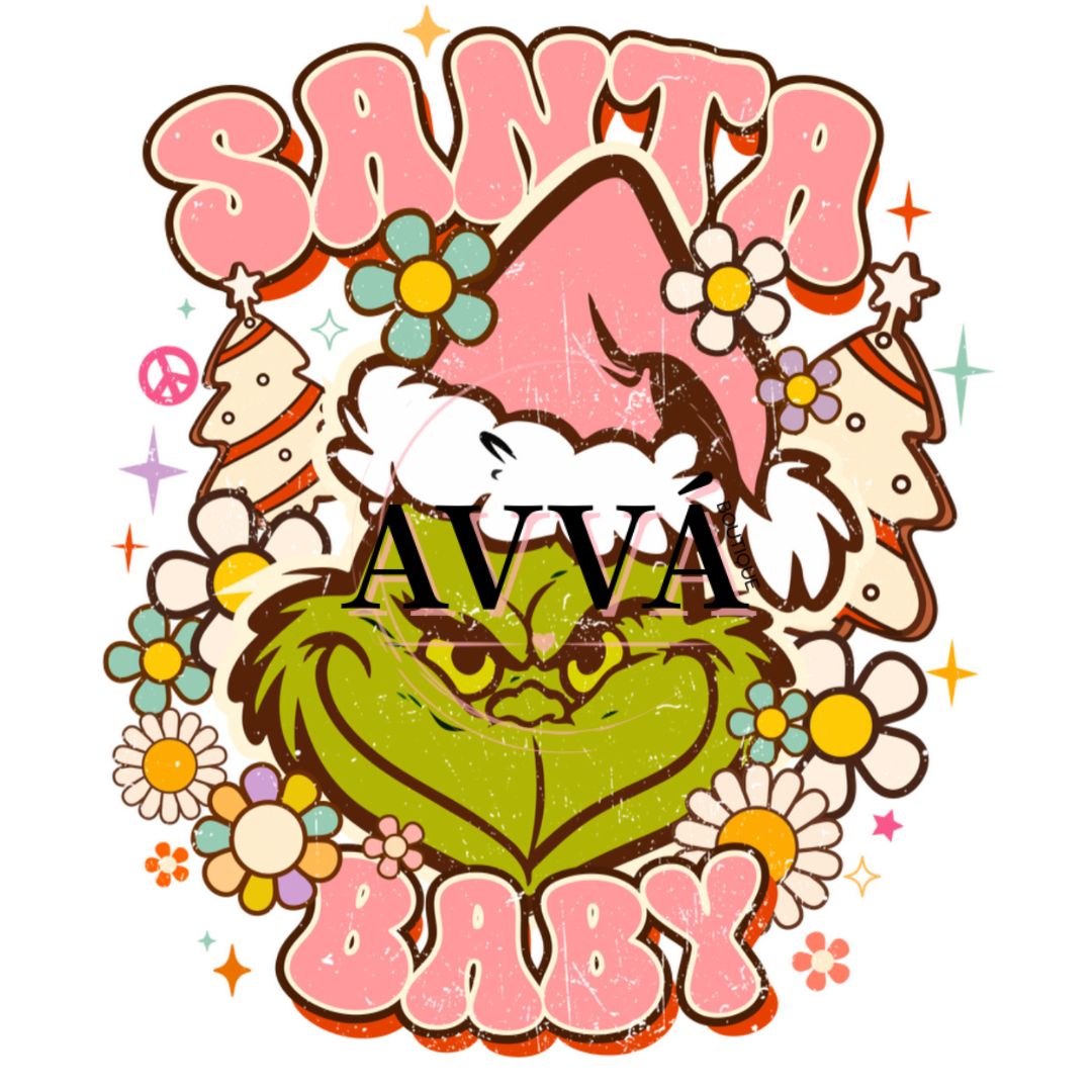 Santa Baby Retro - DTF Transfer