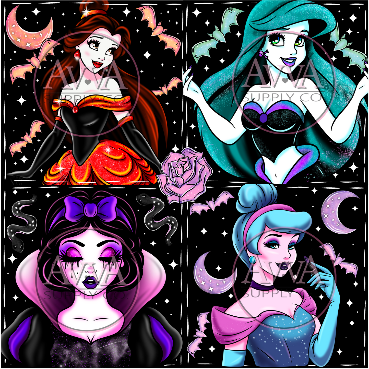 825 - Spooky Princesses - Vinyl + Decal