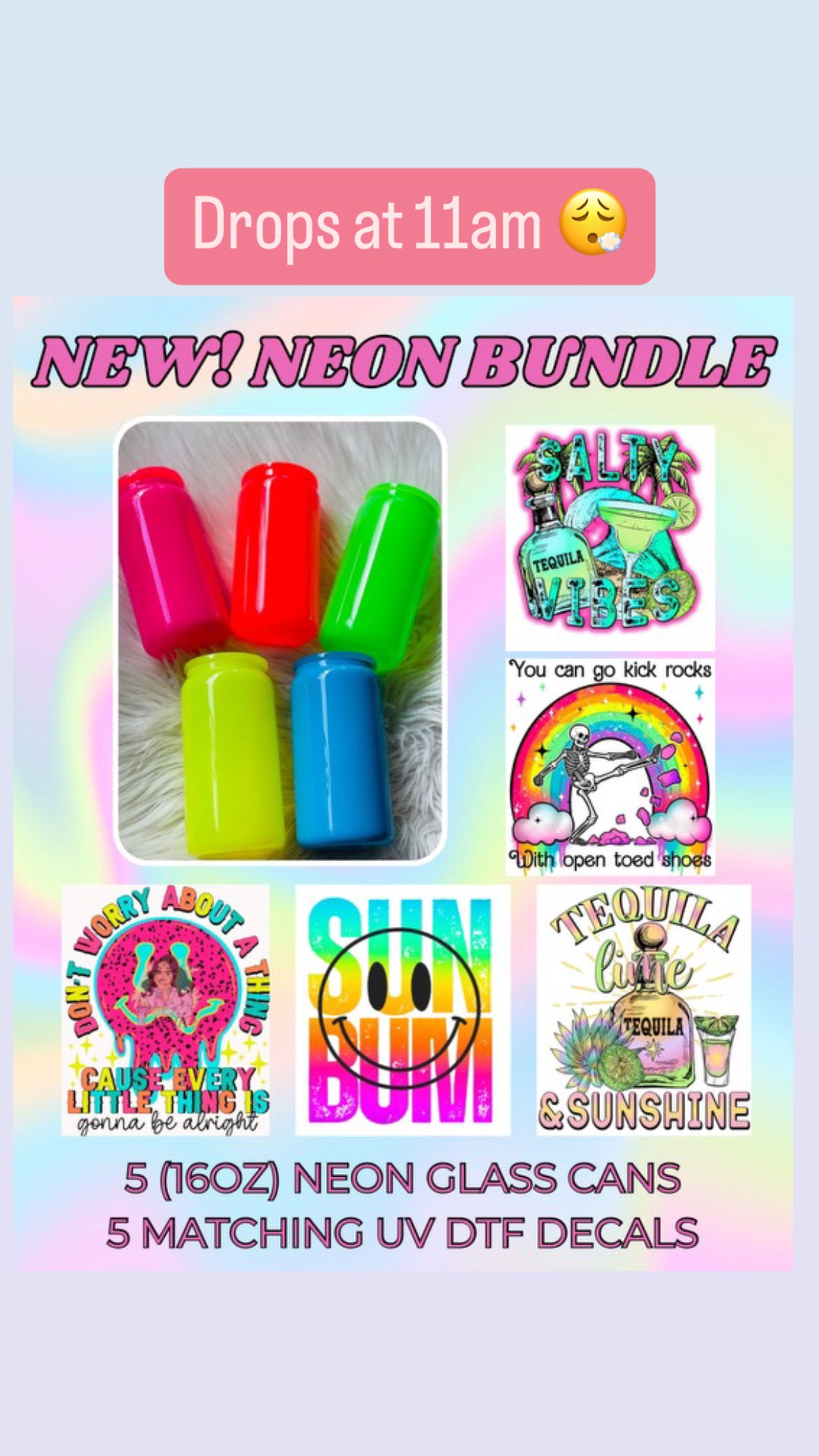 16oz NEON GLASS CAN BUNDLE