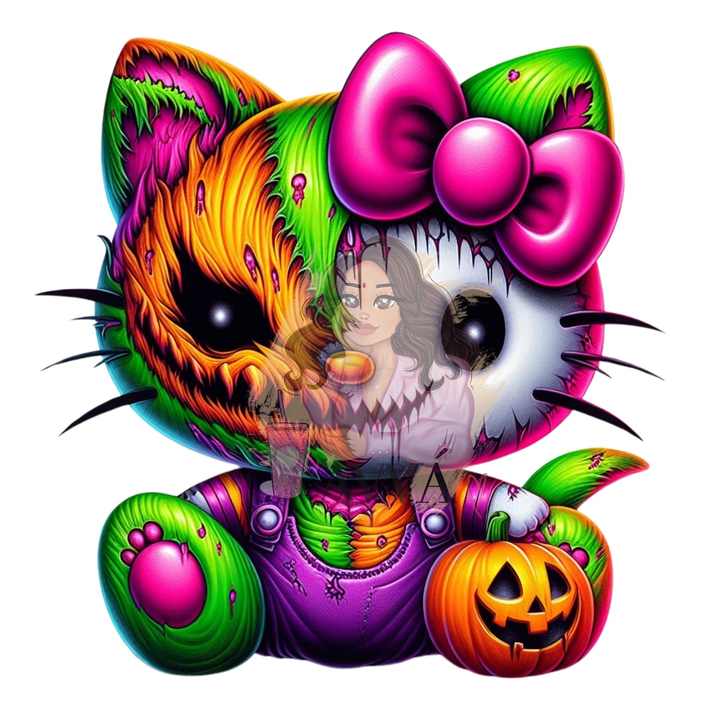 Horror Kitty Seamless - Vinyl + Decal/Wrap Set