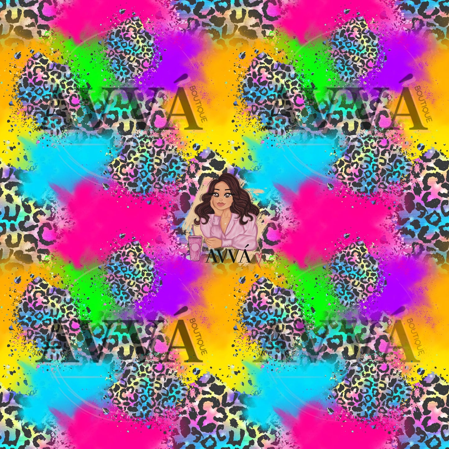 Neon Leopard Splat - Vinyl