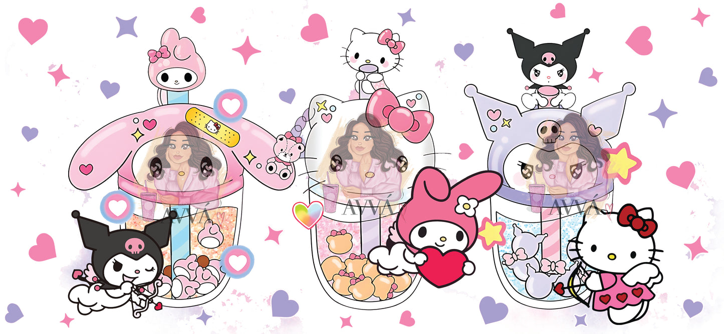 638 - Pink HK Love Cup Wrap