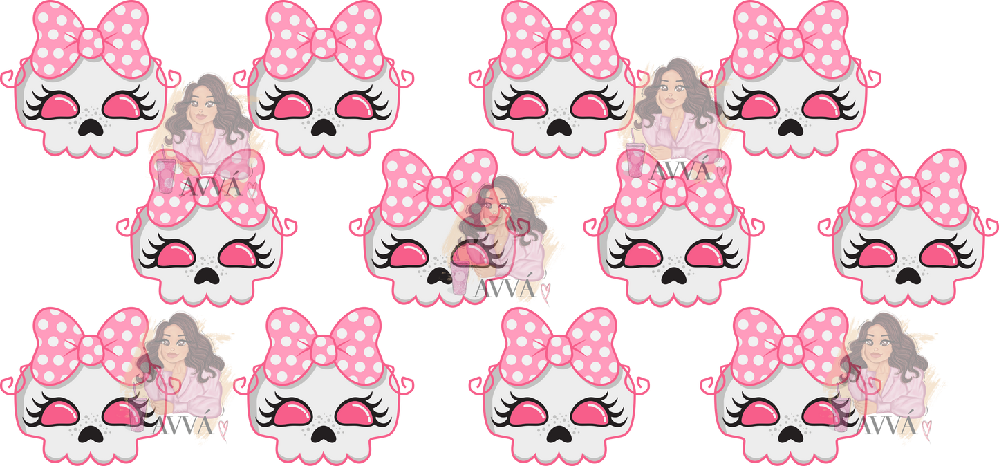 82a - Pink Skulls