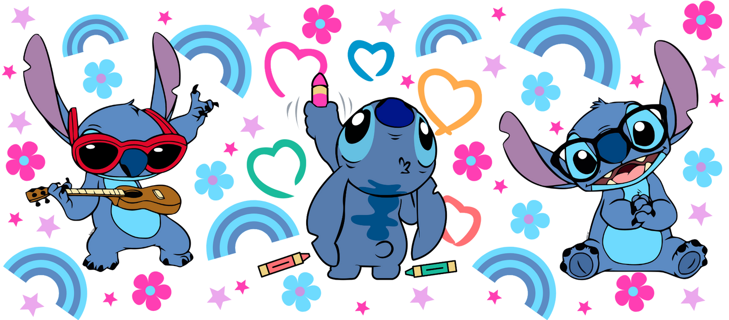 168 - Rainbow Blue Guy UV DTF