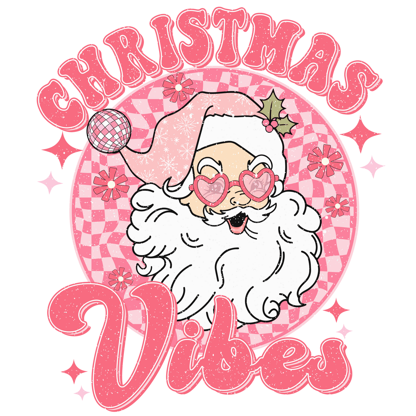 527 - Santa Vibes UV DTF Decal