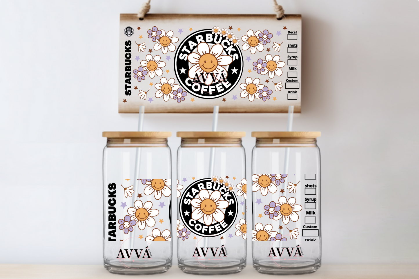 639 - Spring Starbies Honey Bear Cup Wrap