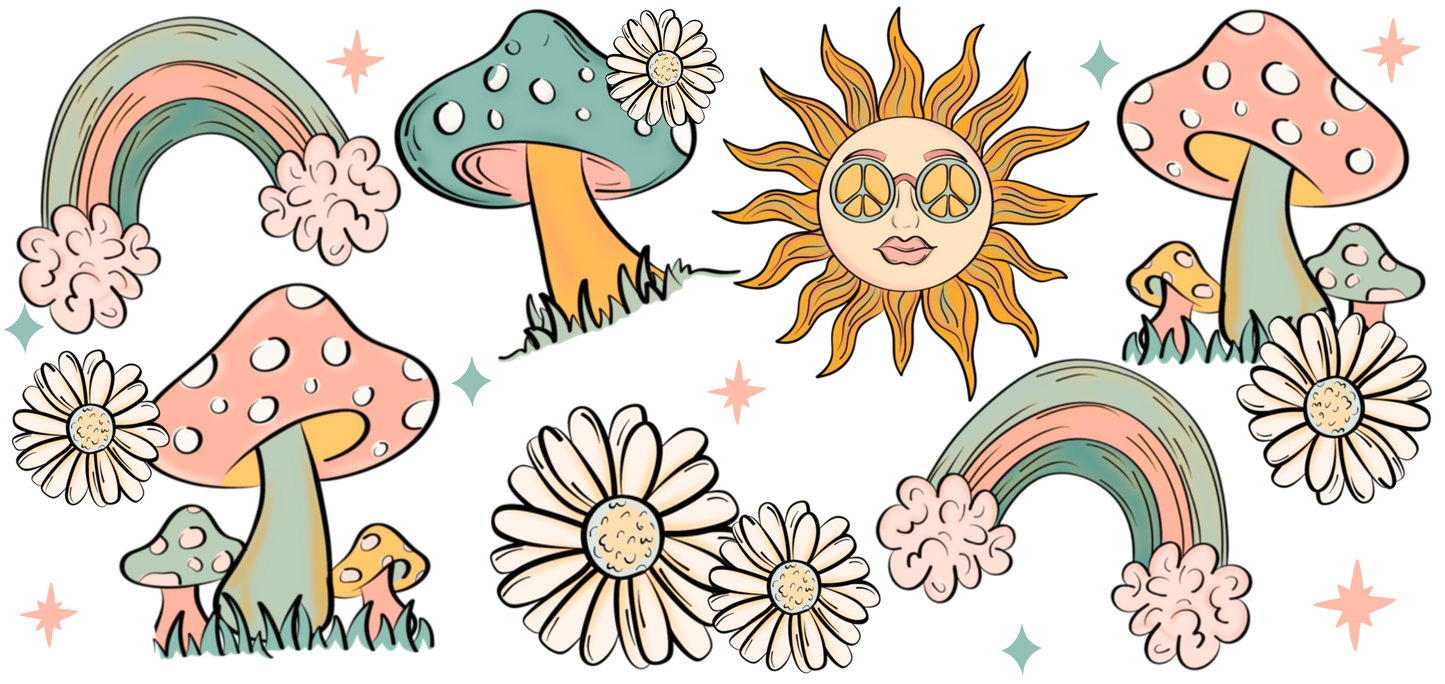 641 - Retro Sunny Days Cup Wrap