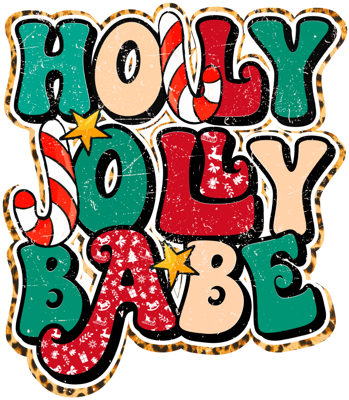 553 - Holly Jolly Babe Decal