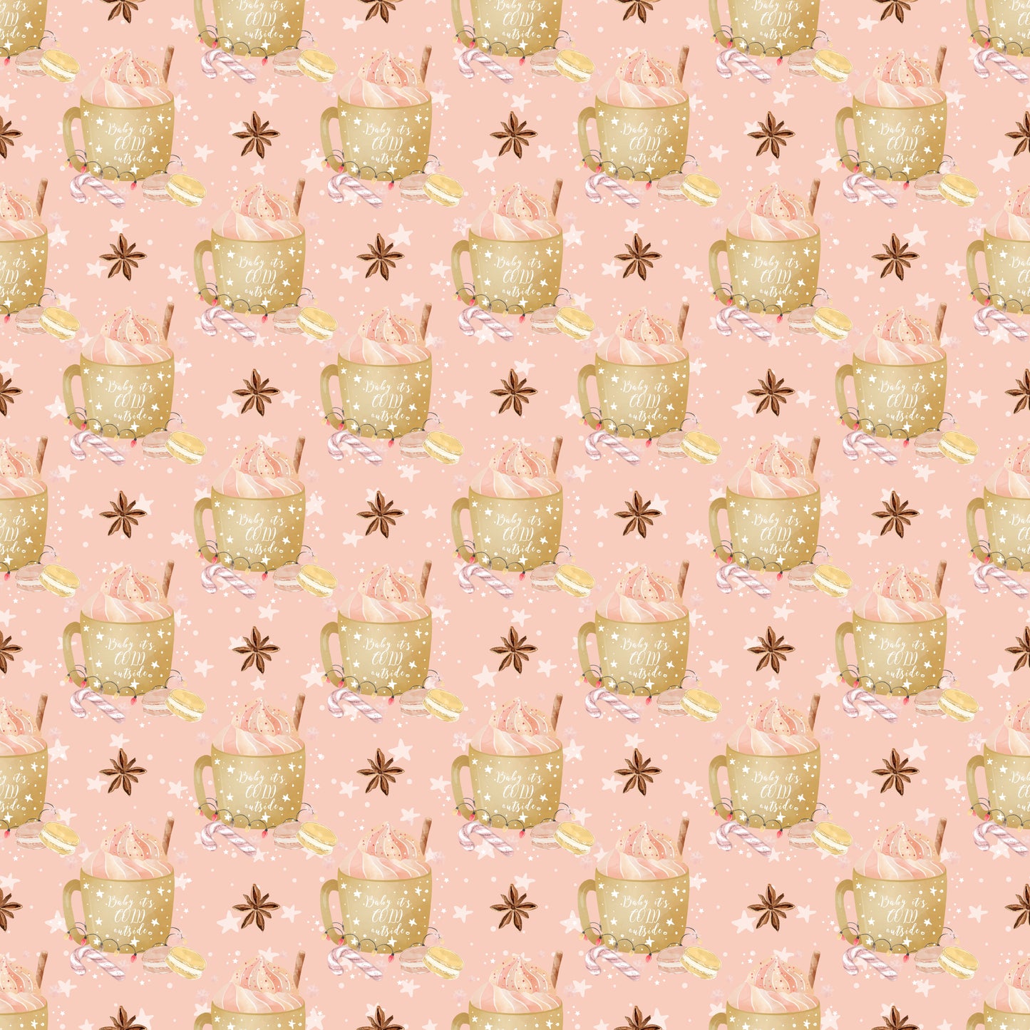 Baby It's Cold Pink and Gold