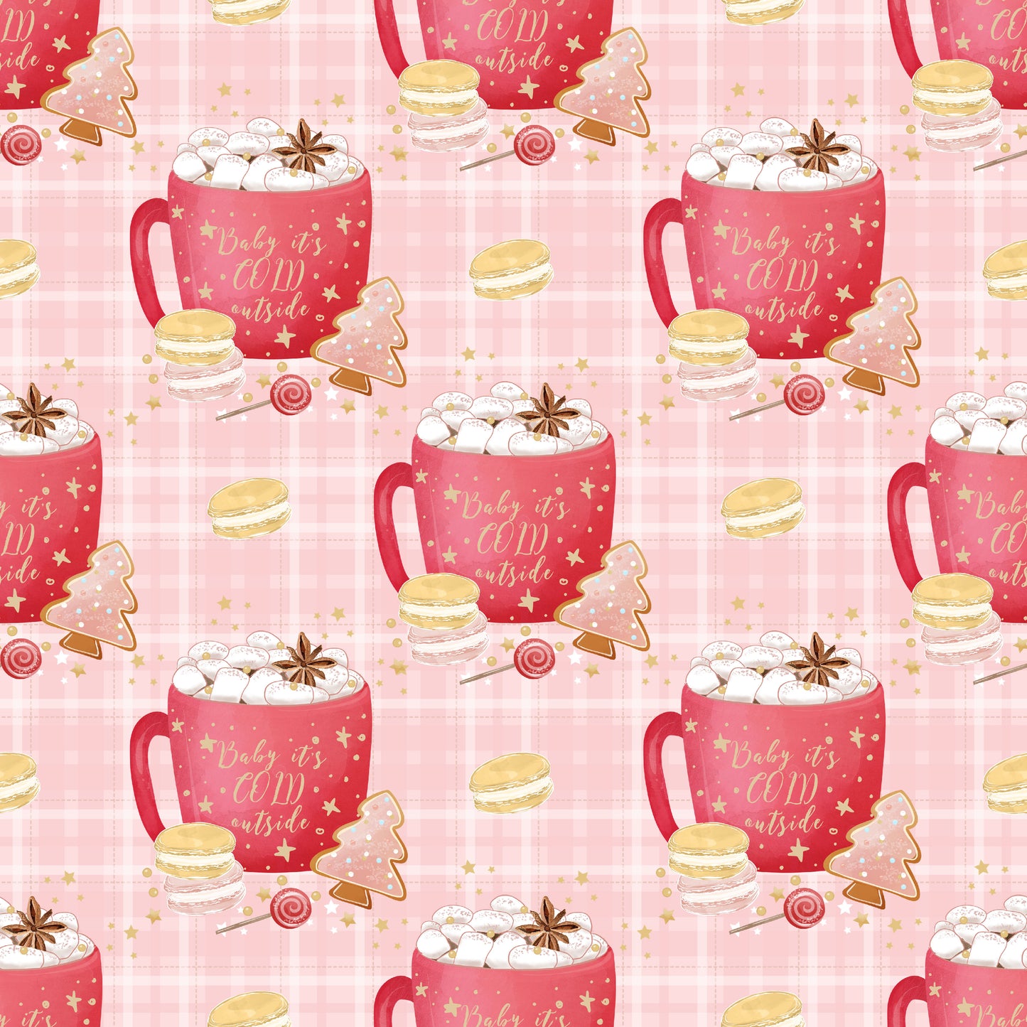 Baby It's Cold Red and Pink Plaid