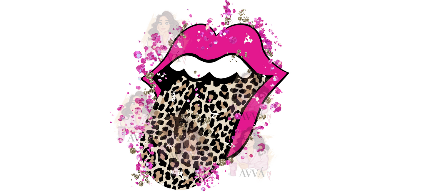 30 - Cheetah Mouth Libbey UV DTF