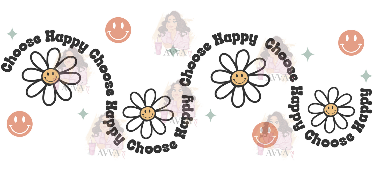 32 - Choose Happy Libbey UV DTF