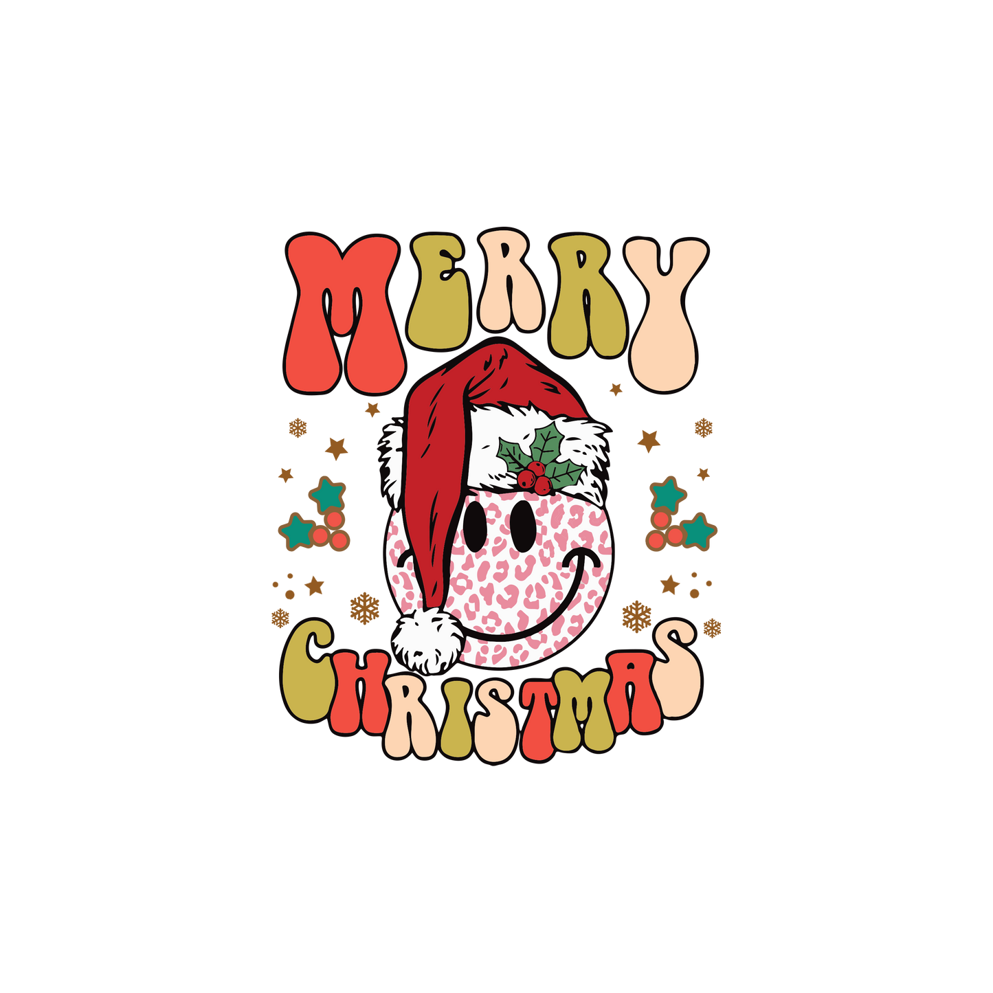 Christmas Happy Face Leopard