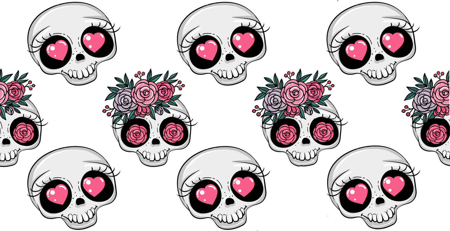 24a - Cute Skulls Libbey