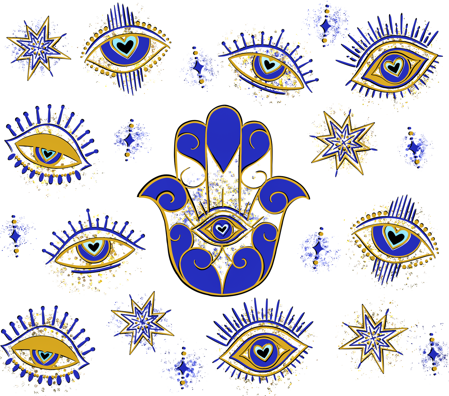 Evil Eye Blue Tumbler Wrap