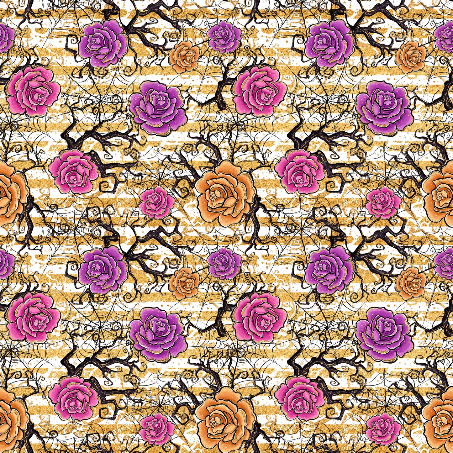 Roses, Spider Webs and Stripes