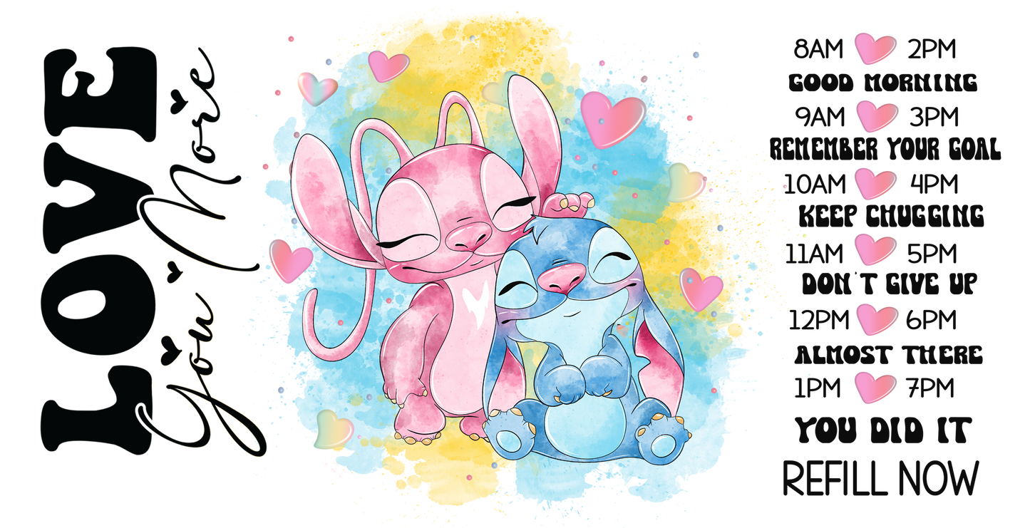 59a - Love You More Stitchy 16oz Libbey