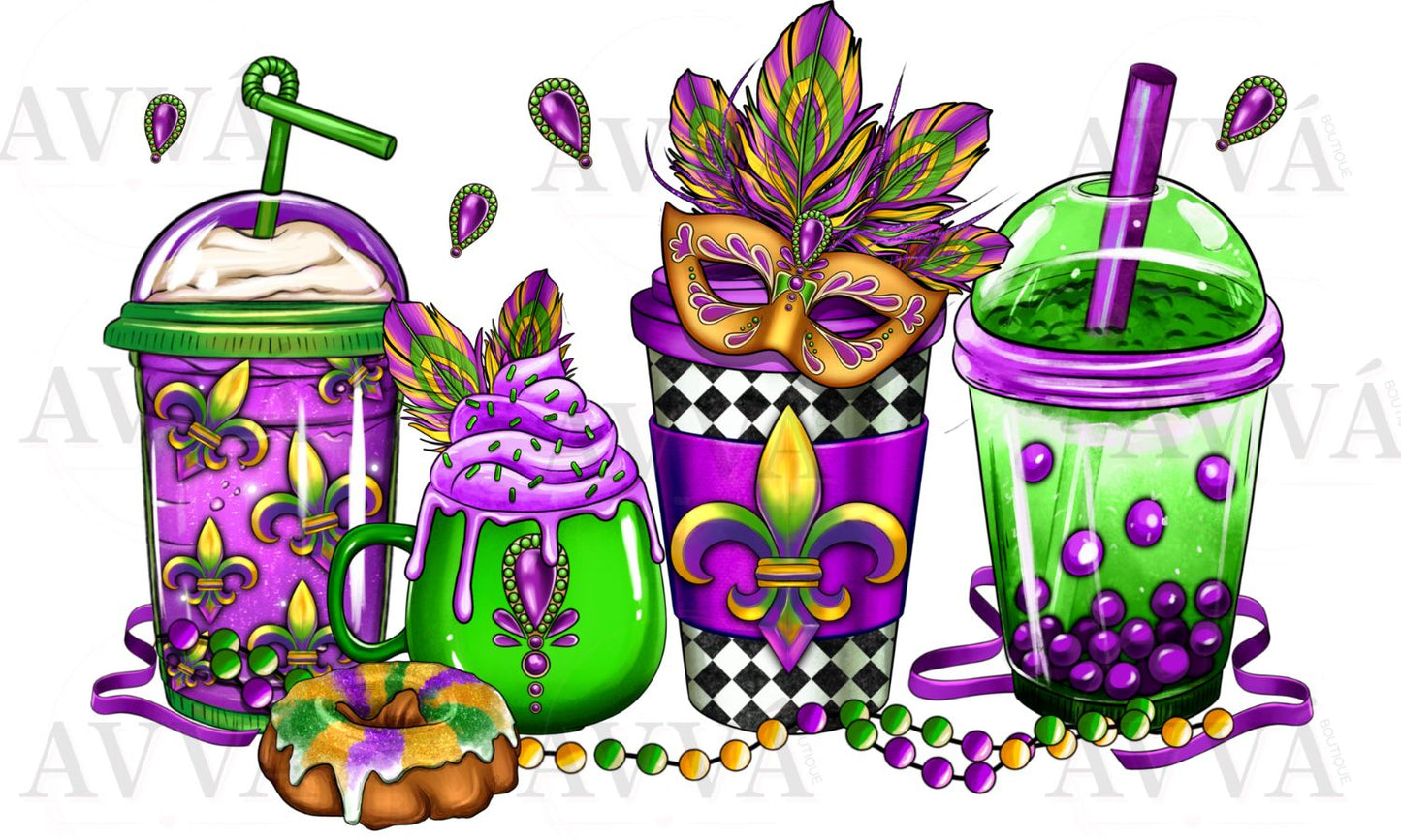 67a - Mardi Gras Coffee Cup Libbey
