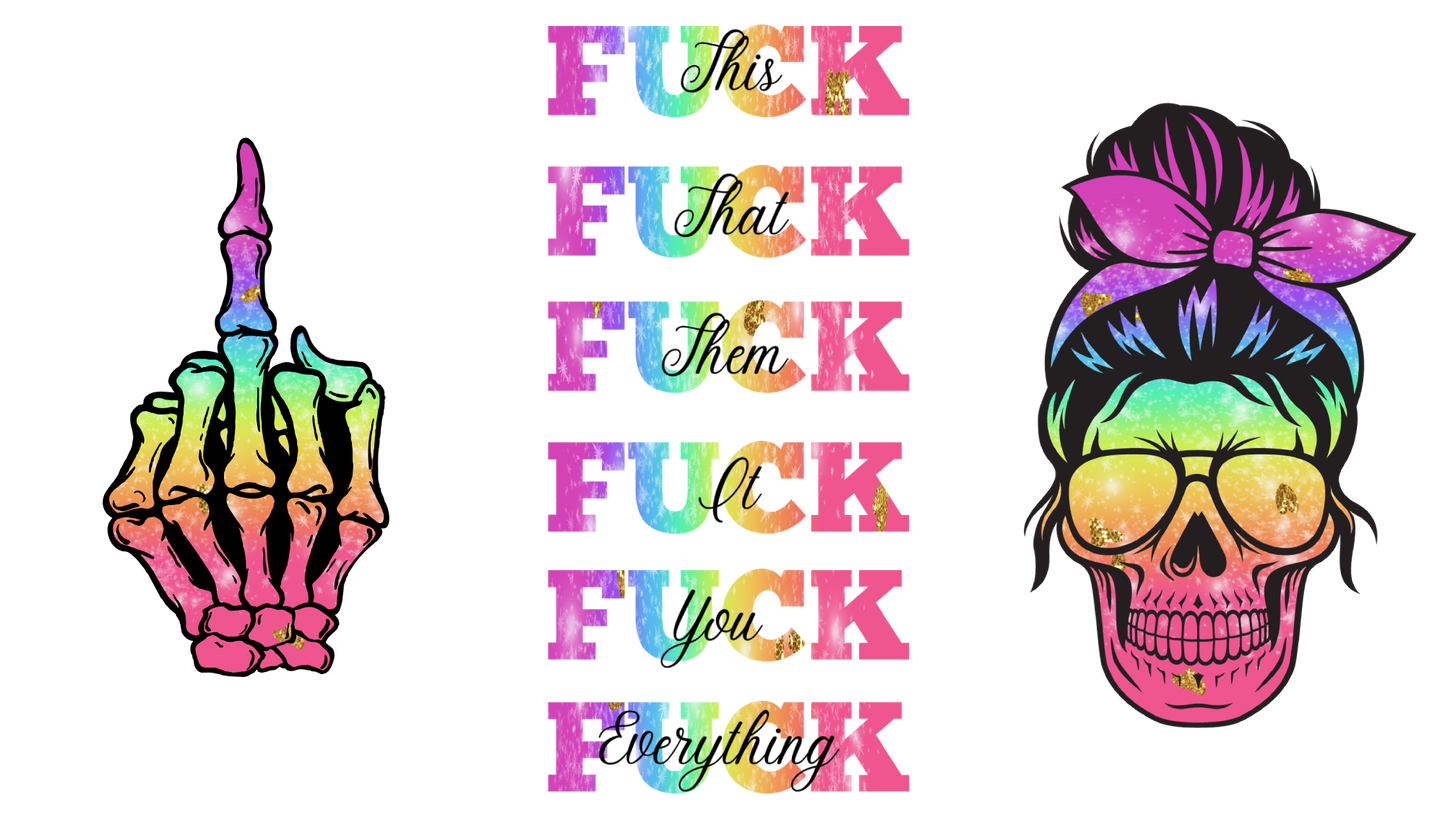 71a - Messy Bun F This Libbey