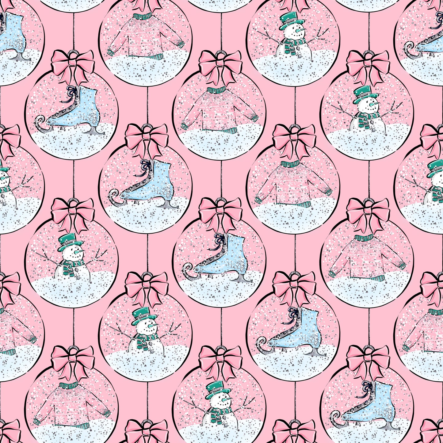 Pink Christmas Skates