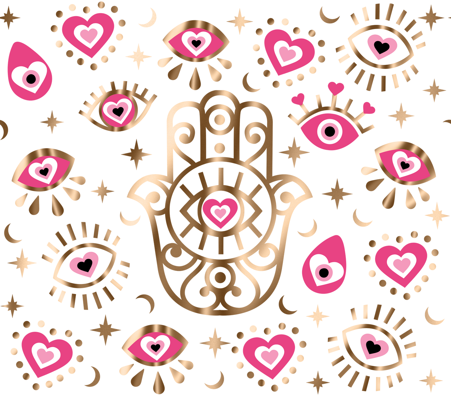 Pink Evil Eye Tumbler Wrap