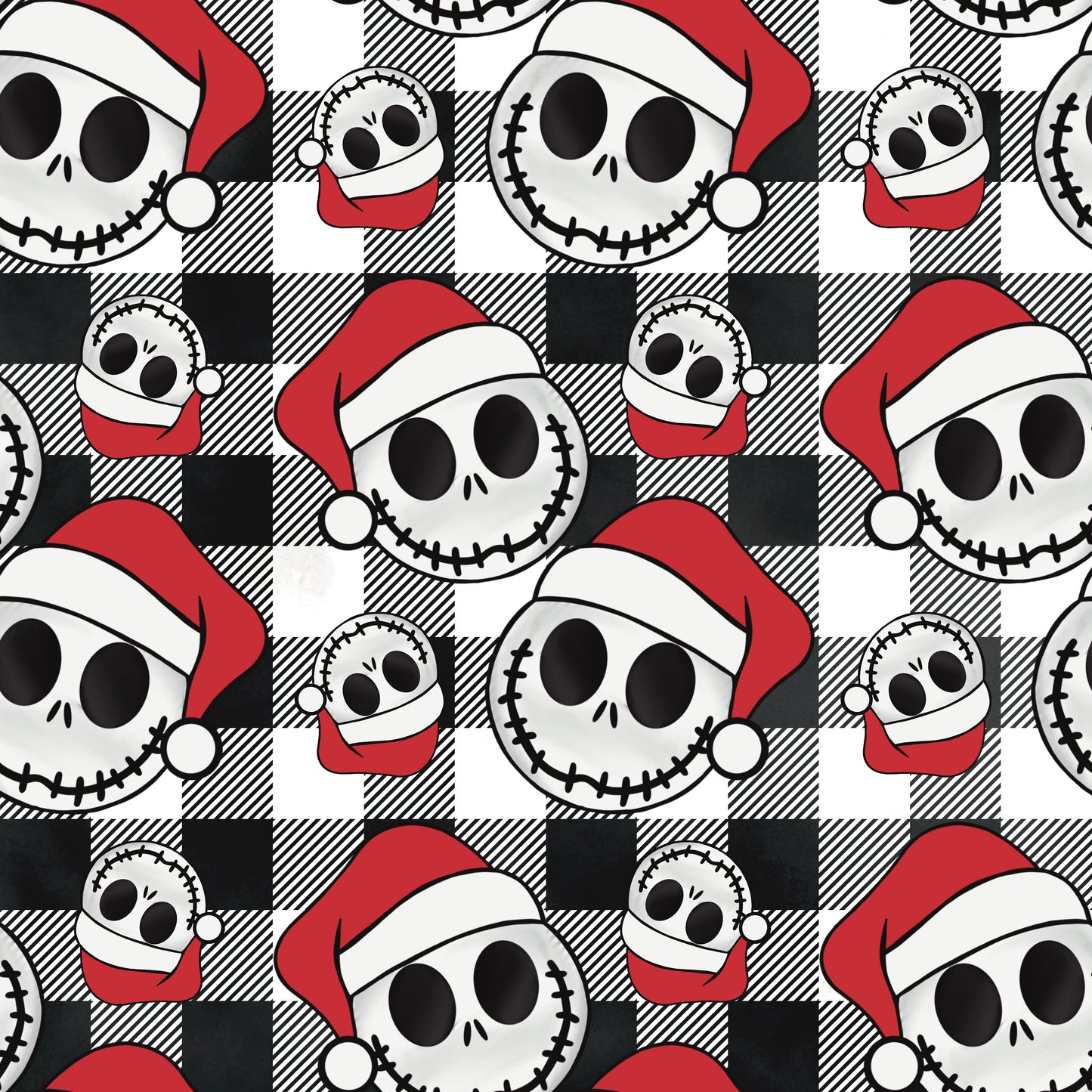 Santa Skelly Plaid