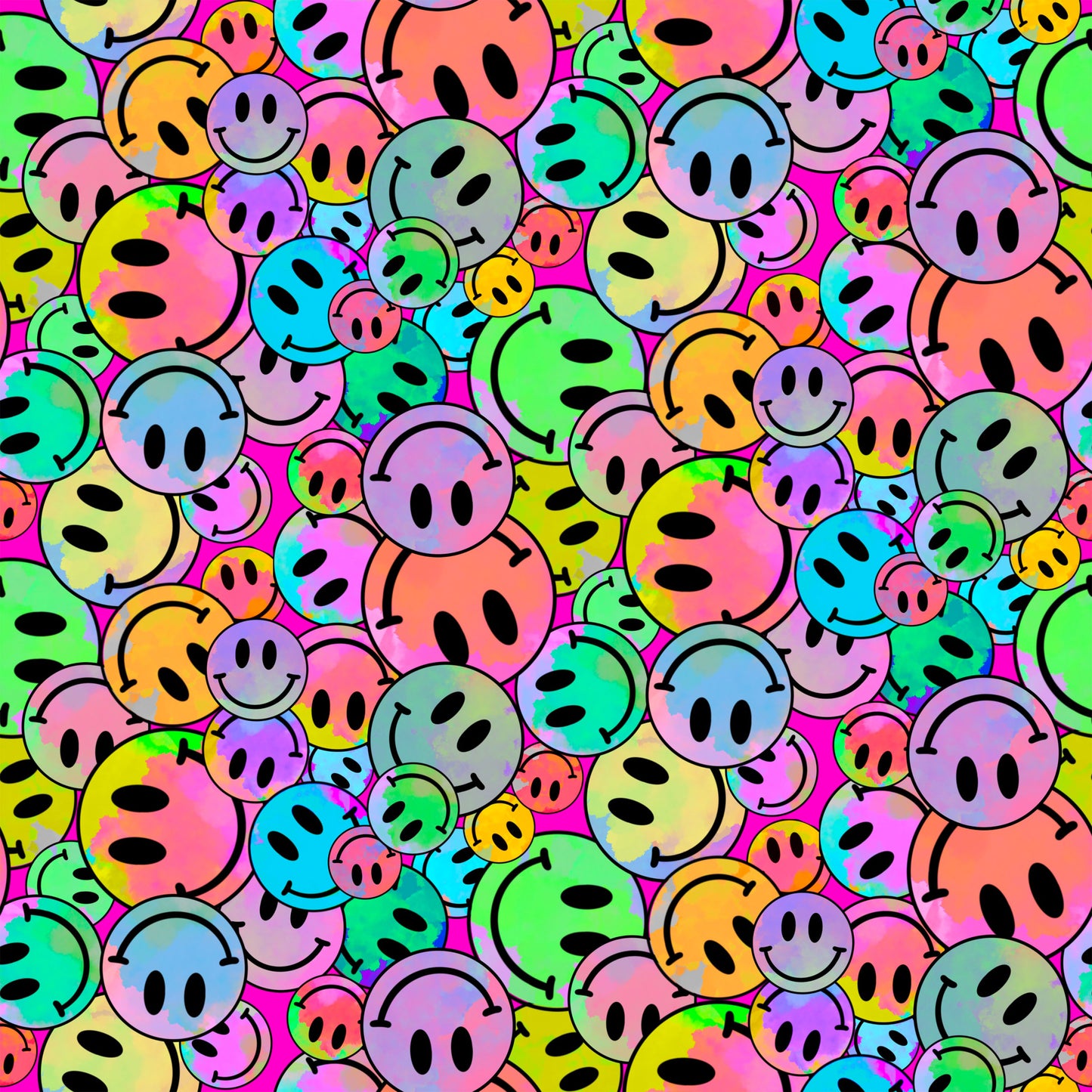 Smiley Tye Dye 12x12