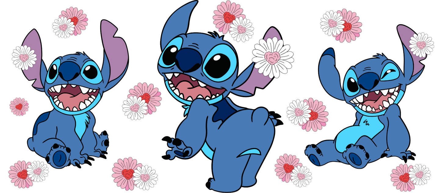 94a - Stitchy Floral Libbey