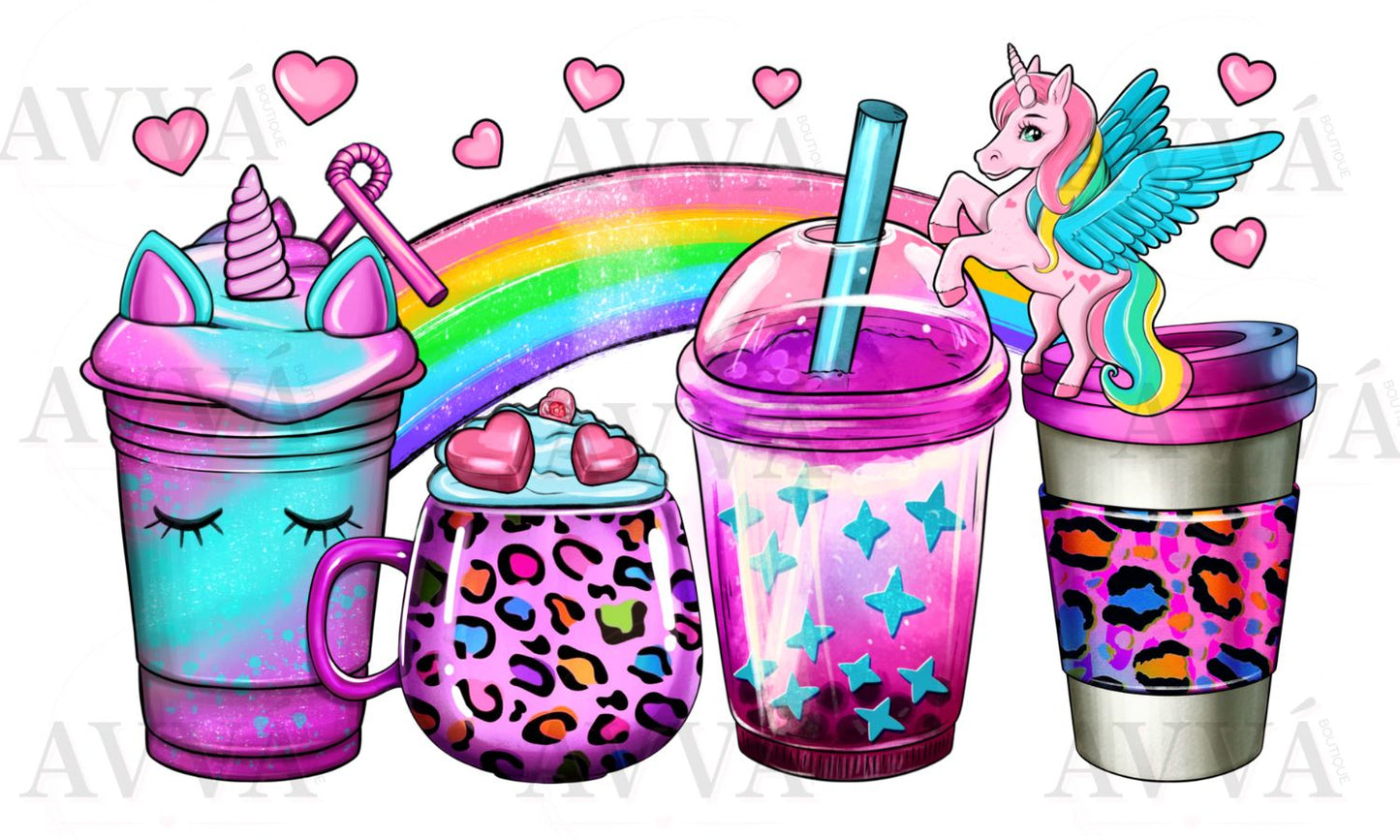 107a - Unicorn Coffee Cups Libbey