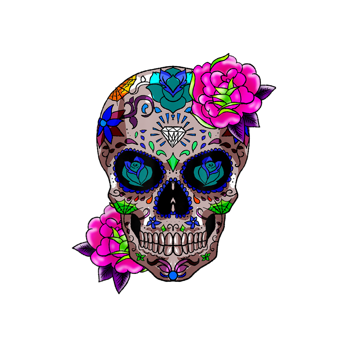 Vibrant Sugar Skull