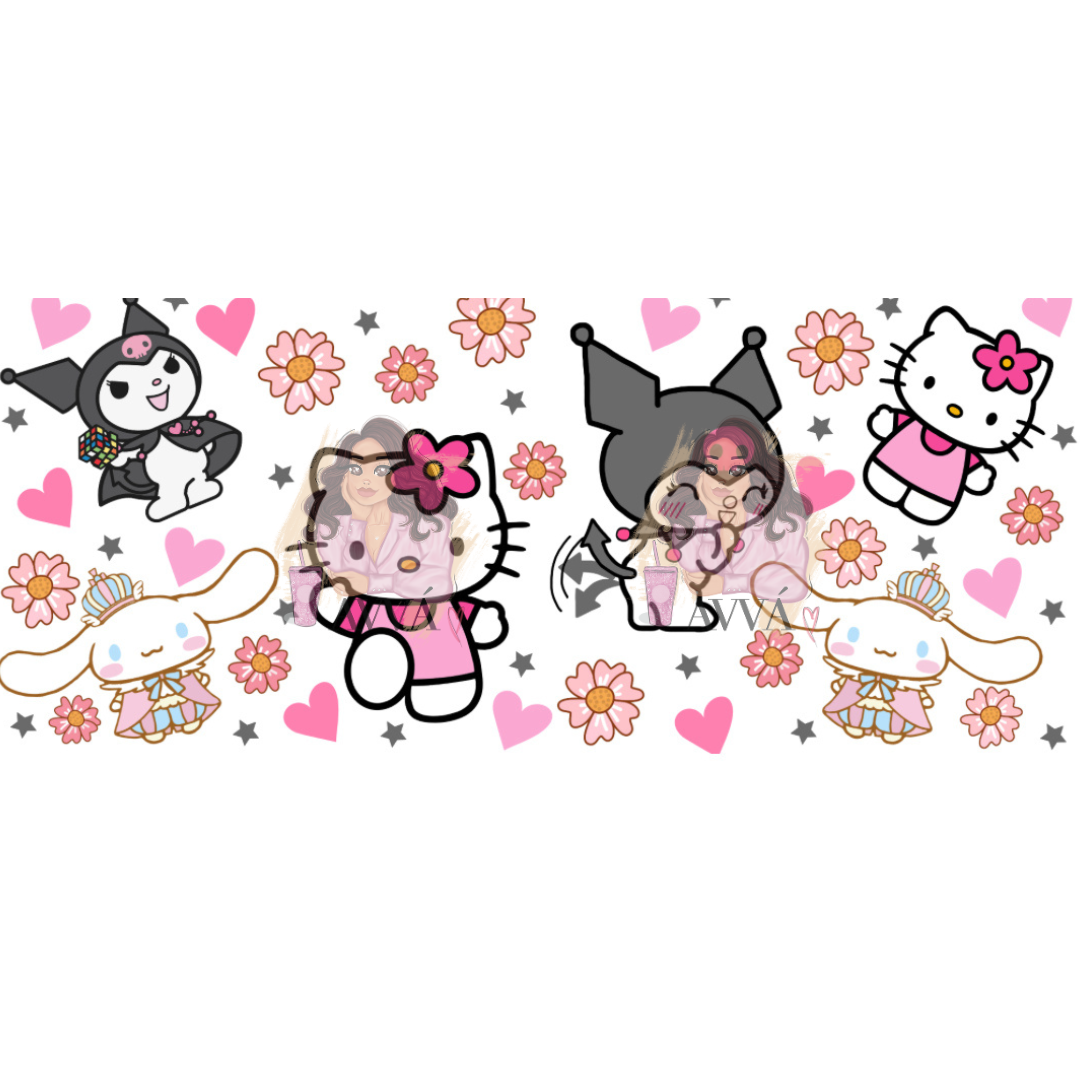 53 - EXCLUSIVE Floral Kitty UV DTF