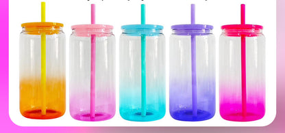 16oz Ombré Jelly Glass Can