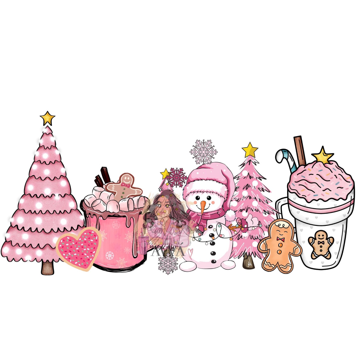 336 - Pink Snowman and Coco