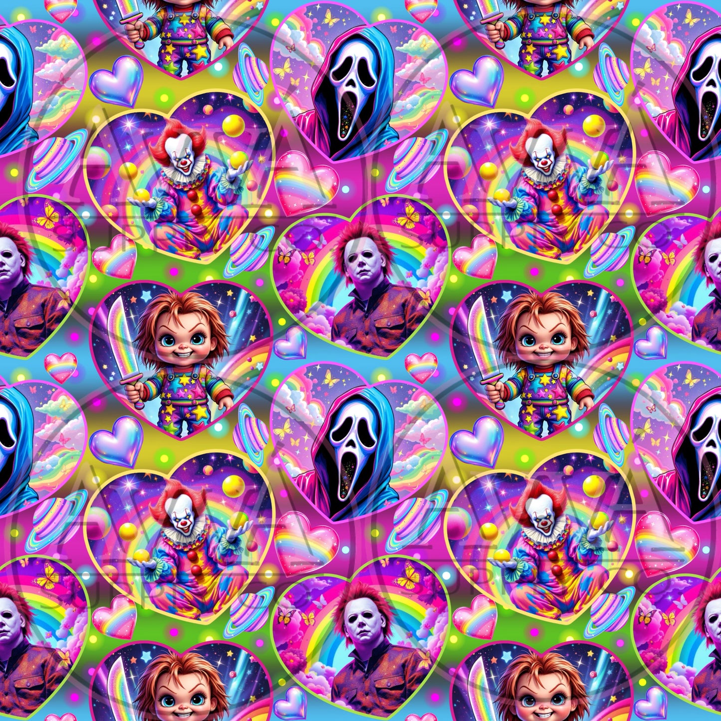 795 - Sunshine & Rainbows Horror II -  Decal