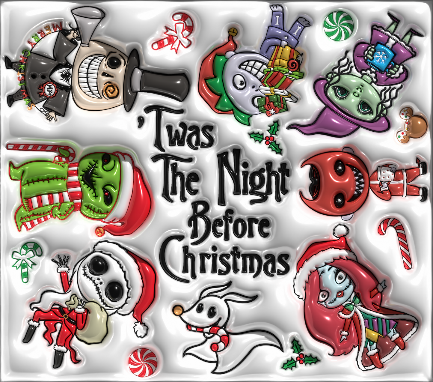 Night B4 Christmas - 3D Tumbler Wrap